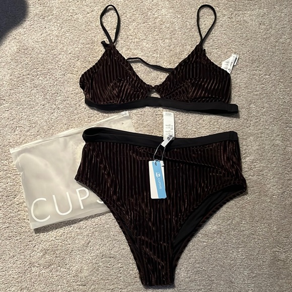 Cupshe Swim Super Cute Brown Velvet Bikini Poshmark